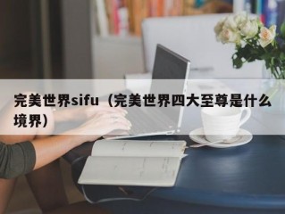 完美世界sifu（完美世界四大至尊是什么境界）