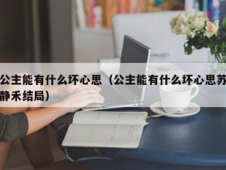 公主能有什么坏心思（公主能有什么坏心思苏静禾结局）