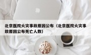 北京医院火灾事故原因公布（北京医院火灾事故原因公布死亡人数）