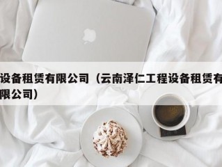 设备租赁有限公司（云南泽仁工程设备租赁有限公司）