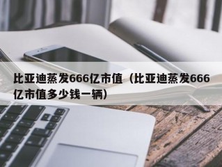 比亚迪蒸发666亿市值（比亚迪蒸发666亿市值多少钱一辆）