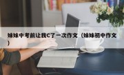 妹妹中考前让我C了一次作文（妹妹初中作文）