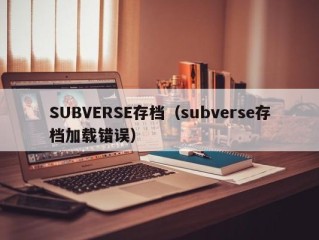 SUBVERSE存档（subverse存档加载错误）