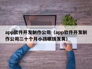 app软件开发制作公司（app软件开发制作公司二十个月小孩眼镜发黄）