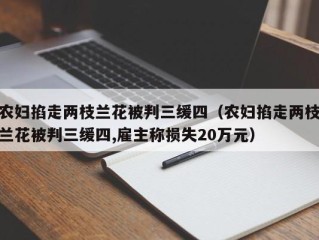 农妇掐走两枝兰花被判三缓四（农妇掐走两枝兰花被判三缓四,雇主称损失20万元）