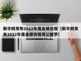 新华网发布2022年度业绩快报（新华网发布2022年度业绩快报周公解梦）