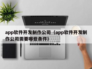 app软件开发制作公司（app软件开发制作公司需要哪些条件）