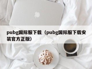 pubg国际服下载（pubg国际服下载安装官方正版）