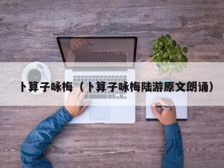 卜算子咏梅（卜算子咏梅陆游原文朗诵）