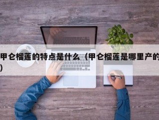 甲仑榴莲的特点是什么（甲仑榴莲是哪里产的）